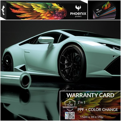 Красочная пленка PPF Phoenix для защиты автомобиля, меняющая цвет, Фрэнсис Грин