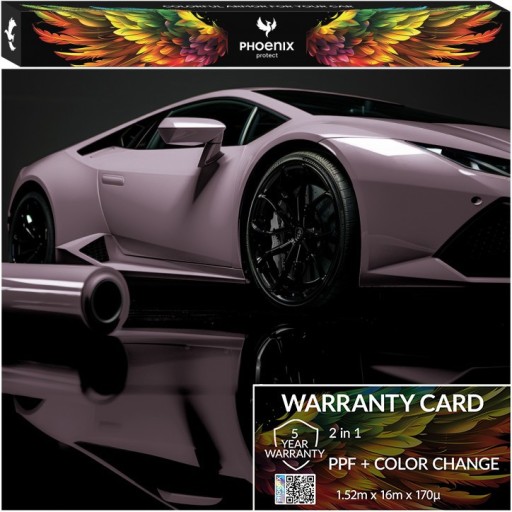 Красочная пленка PPF Phoenix защищает автомобиль, меняя цвет, замороженная ягода