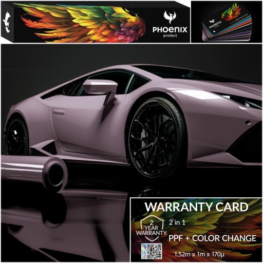 Красочная пленка PPF Phoenix защищает автомобиль, меняя цвет, замороженная ягода