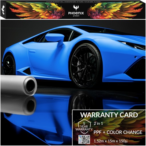 Красочная пленка PPF Phoenix защищает цвет автомобиля, меняя цвет, замороженная прозрачная матовая пленка