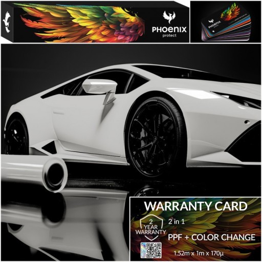 Красочная пленка PPF Phoenix для защиты автомобиля, меняющая цвет, глянцевая пепельно-серая пленка