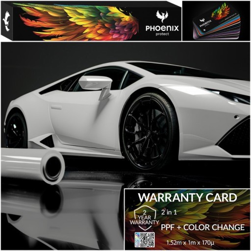 Красочная пленка PPF Phoenix для изменения цвета автомобиля, глянцевая меловая серая пленка