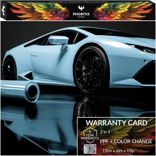 Красочная фольга PPF Phoenix защищает цвет автомобиля, меняя цвет, глянцевый синий ледник
