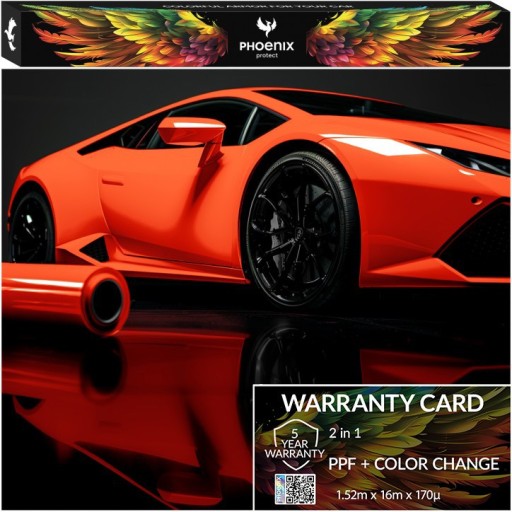 Красочная пленка PPF Phoenix защищает цвет автомобиля, меняя цвет, глянцевая лава-оранжевая