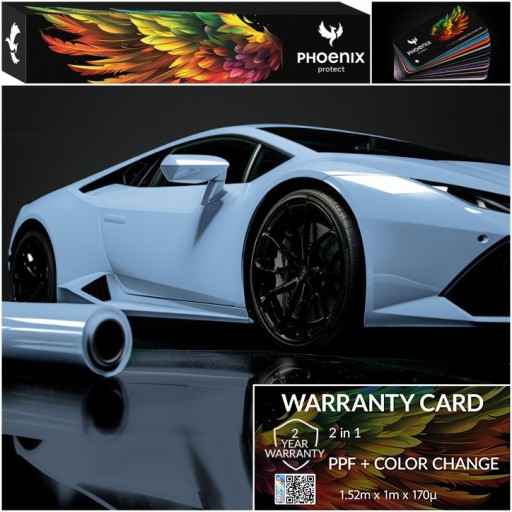 Красочный PPF Phoenix защищает автомобиль, меняя цвет, глянцевый, темно-синий