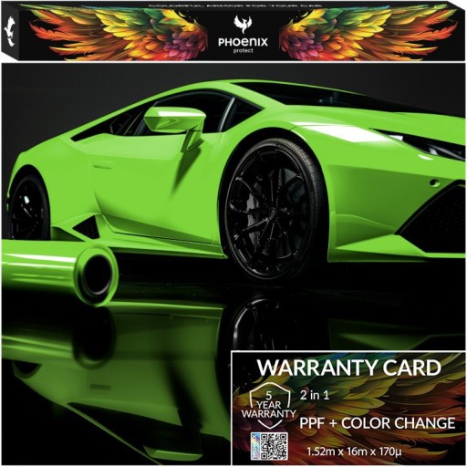 Красочная пленка PPF Phoenix для защиты автомобиля, меняющая цвет, глянцевая Viper Green