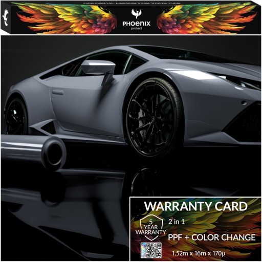 Красочная фольга PPF Phoenix защищает автомобиль от изменения цвета жидкого пистолета серого цвета