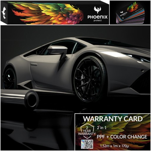 Красочная пленка PPF Phoenix для защиты автомобиля, меняющая цвет, жидкое серебро