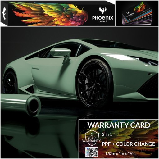Красочный PPF Phoenix Protect Car Color Change Martin Turquoise