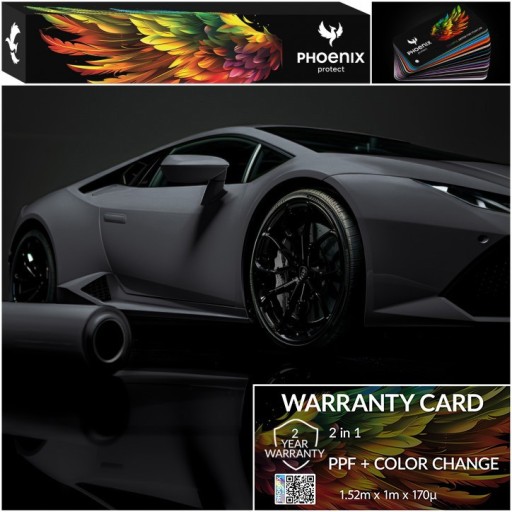 Красочный PPF Phoenix Protect Car Color Change Matte AMG Grey