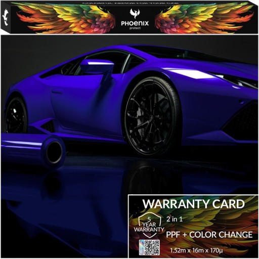 Красочный PPF Phoenix защищает изменение цвета автомобиля, королевский синий