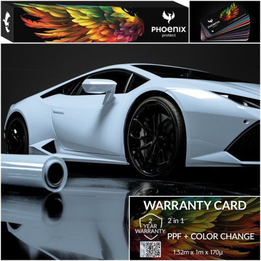 Красочная пленка PPF Phoenix для изменения цвета автомобиля, синяя акула