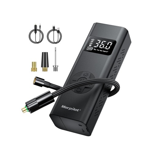 Компактный портативный автомобильный компрессор Morpilot 7800 мАч, 60 Вт