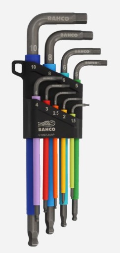 Набор из 9 шестигранных ключей BAHCO [C1997LM/9P]