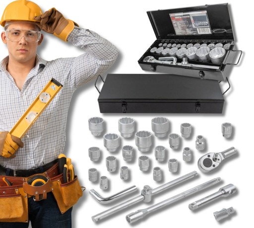 Набор ИНСТРУМЕНТОВ Инструмент ТОРЦЕВЫЕ КЛЮЧИ ТРЕЩОТКА 26 шт. 3/4