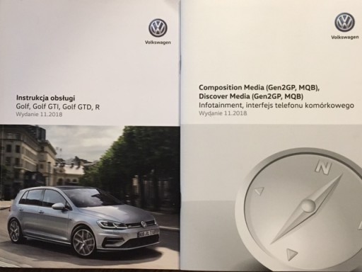 Комплект VW GOLF GTI GTD VII 7 Польська інструкція + навігаційний носій