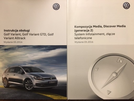 Комплект VW GOLF VII 7 KOMBI Польська інструкція + навігаційний носій