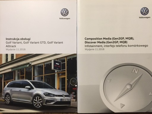 Комплект VW GOLF VII Variant 2016 2020 польська інструкція з експлуатації + медіа