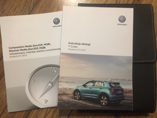 Комплект VW Volkswagen T-Cross Руководство пользователя+нави+кейс на польском языке 2018-2023 гг.