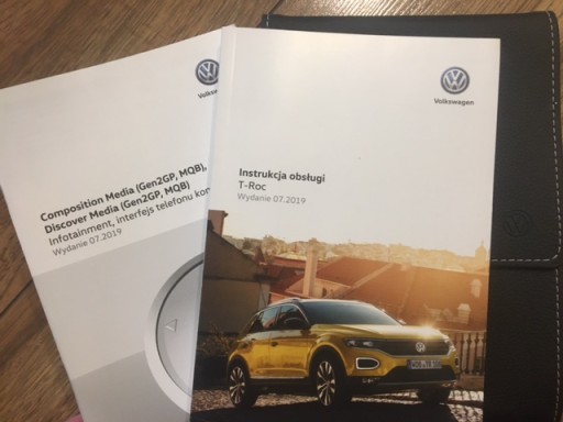Комплект VW Volkswagen T-ROC польское руководство пользователя 2017-2021+nawi+кейс