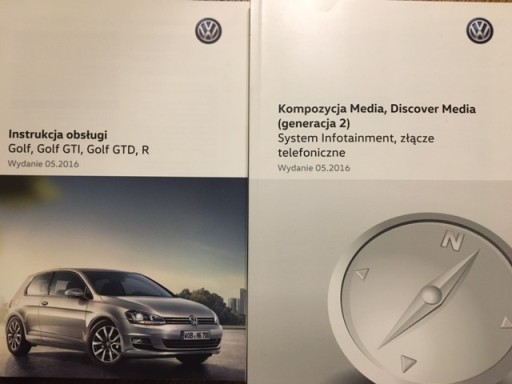 Комплект Volkswagen VW GOLF VII 7 Польська інструкція + навігаційний носій