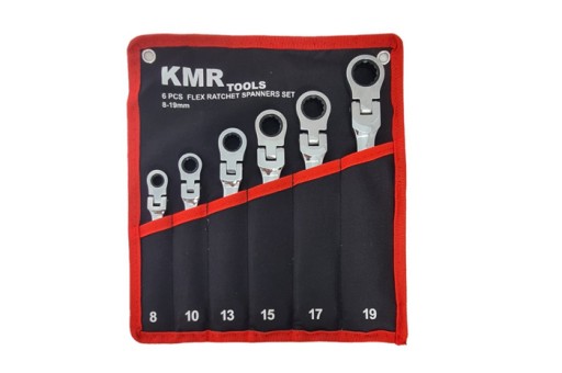 Набір ключів ріжкових храпових 6 шт. 8-19 KMR2