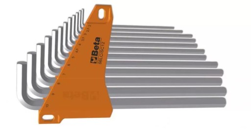 Набір довгих шестигранних кутових L-ключів 96LC 2-10мм 12