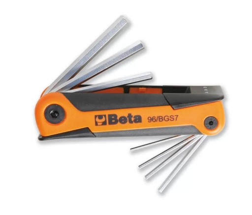 Набір шестигранних ключів L-образних 2,5-10 мм, 7 шт. в ручці