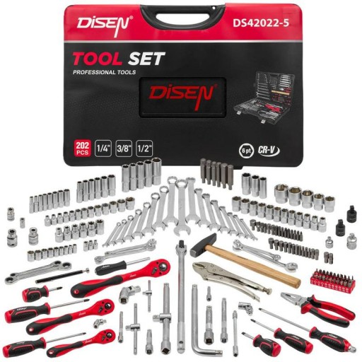 Набор инструментов чемодан, головки, биты, ключи, головки 202el 1/4