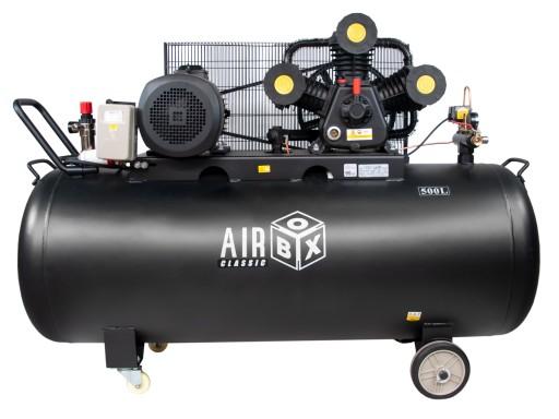 3-поршневой масляный компрессор, 500 л, 1150 л/мин, 10 бар, 7,5 кВт, заполнение 5 м