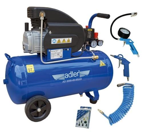 Компресор AD 2050-50-8bar з аксесуарами Adler