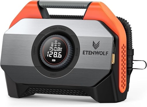 Компрессор аккумуляторной батареи, 19200 мАч, 11,03 бар/160 PSI, светодиодная подсветка