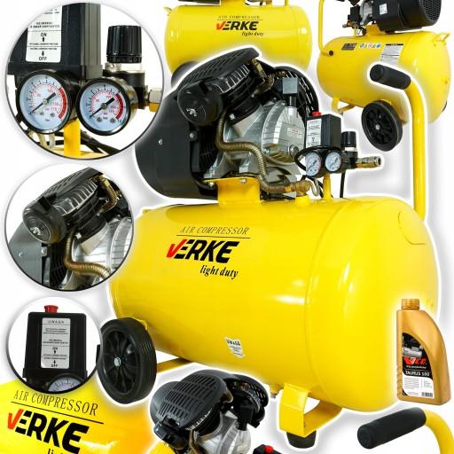 Масляний компресор 2 поршневий 100 л 8бар масляний редуктор