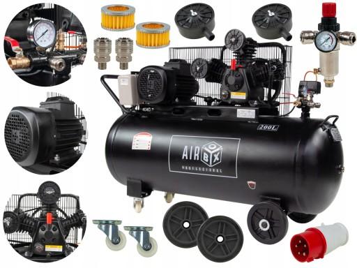 Масляний компресор Airbox PRO 200 л потужність 12,5 бар