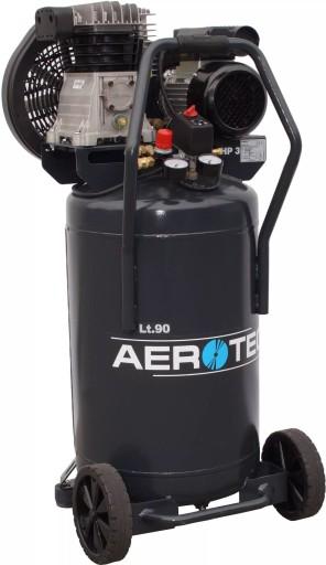 Компресор вертикальний двопоршневий Aerotec 420-90 V TECH [90L 10BAR 2.2kW 230V]