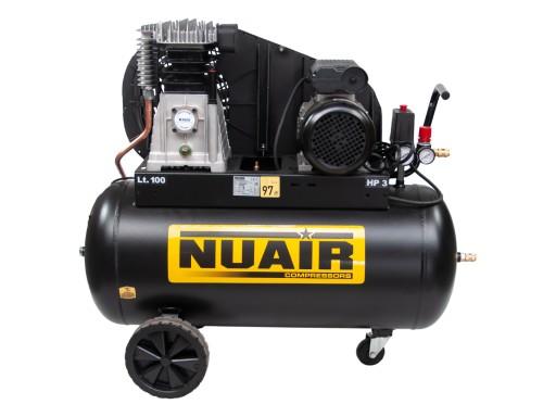 Компресор масляний поршневий з редуктором 100л 10 бар 2.2kW 390 л/хв Nuair
