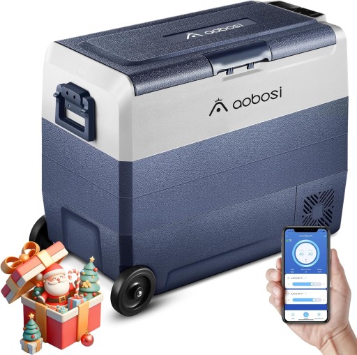 Компрессорный холодильник AAOBOSI 60 л, WiFi, 12-24 В и 100-240 В, до -20 °C