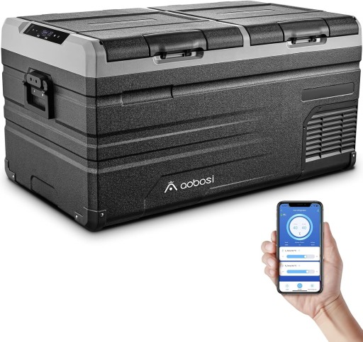 Компрессорный автомобильный холодильник 90л 12/24В до -20°С защита аккумулятора