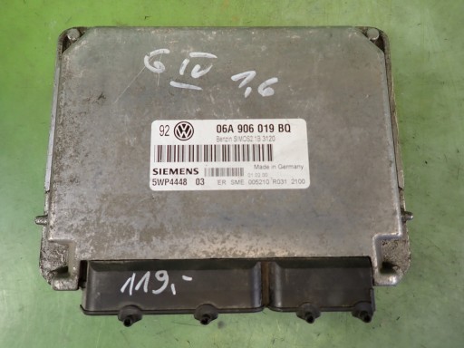 06A906019BQ 5WP444803 - ЭБУ двигателя VW GOLF IV 1.6 B 06A906019BQ 5WP444803