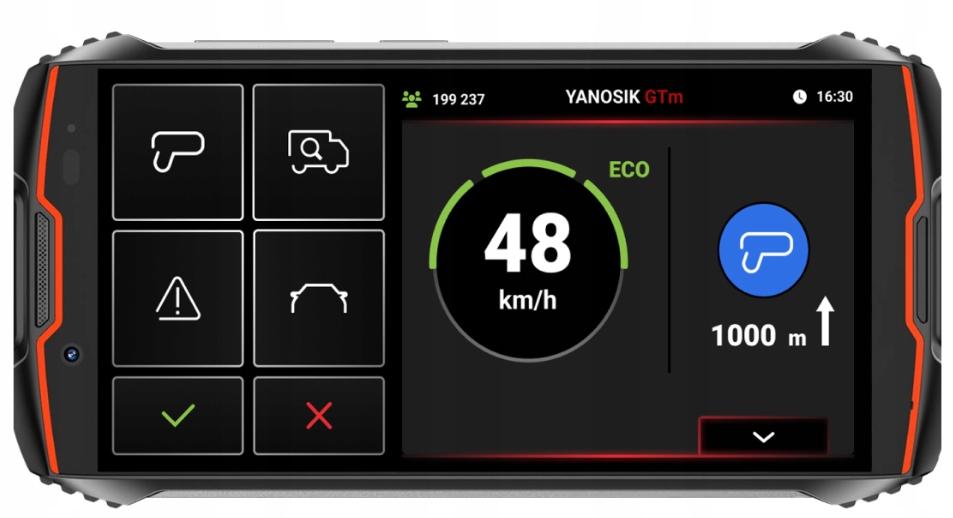 Дорожній комунікатор Yanosik GTM сенсорний екран