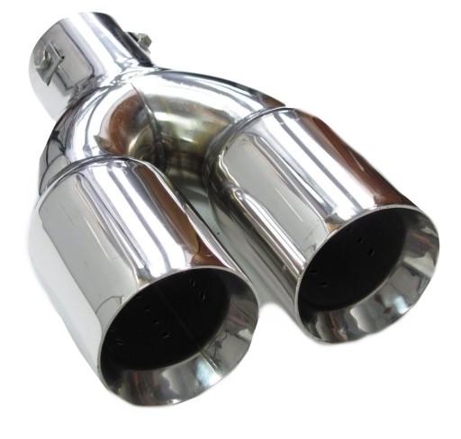 Круглый наконечник двойной глушитель выхлопной трубы 58