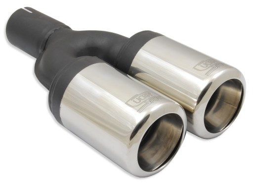 Наконечник глушителя, двойной круглый выхлопной наконечник 2x 80 мм | Н2-07-1