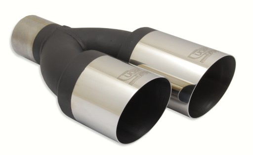 Наконечник глушителя, двойной круглый, 2x80 мм, СЛЕВА