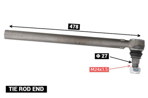 RH52-A456 - Наконечник рулевой тяги CASE 695SR 695SR Super-R CASE 695ST 695SM