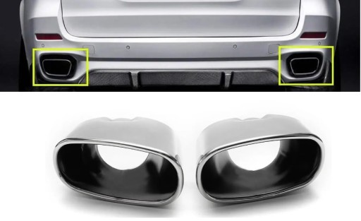 BMW X5 E70 2006 - 2013 насадка на глушитель. 2 ШТ. ХРОМ