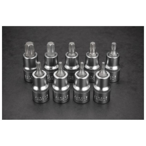 Торцевые наконечники Torx на насадке 55 мм, набор из 9 шт.
