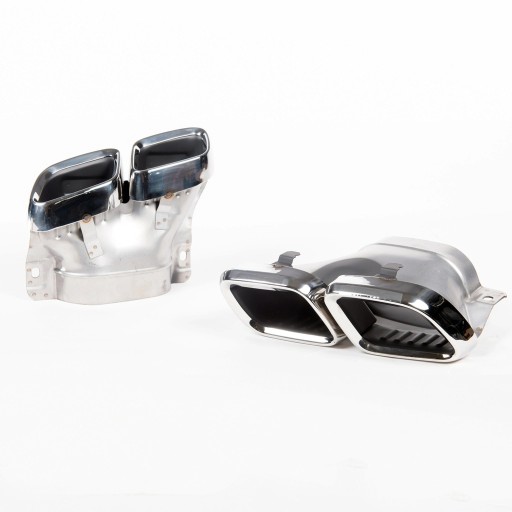 Насадки на глушитель MERCEDES C-Class (W205) Sedan 2019 - 2021 (хром) стиль AMG