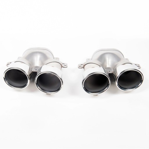 Насадки на глушитель MERCEDES C-Class (W205) Sedan 2019 - 2021 (хром) стиль C43