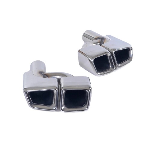 Насадки на глушитель MERCEDES E-Class (W212) Sedan 2009 - 2016 (хром) стиль AMG