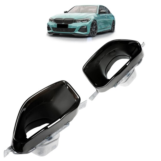 Накладки на глушники для 2018 bmw 3 (g20, g80) седан - (чорний) в комплектації m